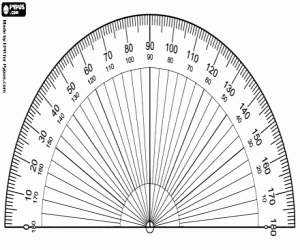 The measurement of angles coloring page