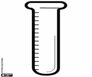 Measuring cylinder, test tube coloring page