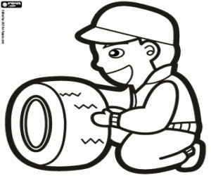 Mechanic coloring page