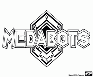 Medabots logo coloring page