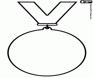 A medal to hang coloring page