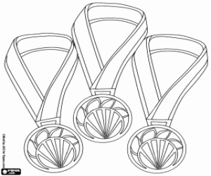 Medals coloring page