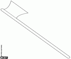 Medieval battle axe coloring page