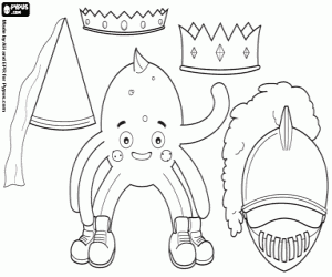 Medieval game of Pypus coloring page