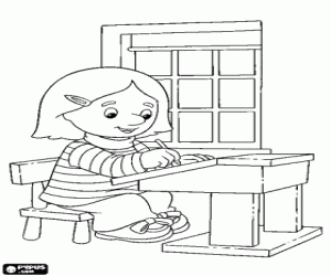 Meera Bains at school coloring page