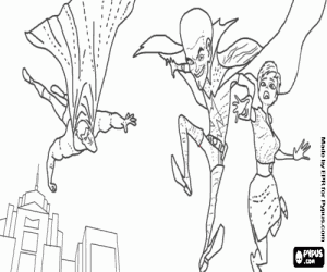 Megamind kidnaps Roxanne coloring page