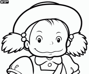 Mei, character of My Neighbor Totoro coloring page