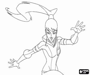 Mei, a galactic footballer coloring page