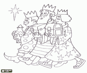 Melchior, Caspar and Balthasar coloring page