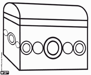 Melchior's gift, a little box with gold coloring page