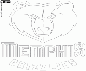 Memphis Grizzlies emblem coloring page