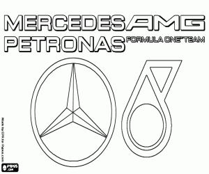 Mercedes AMG Petronas logo coloring page
