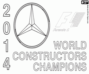 Mercedes, F1 Champion 2014 coloring page