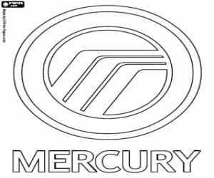 Mercury logo coloring page