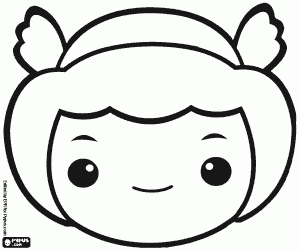 Mercury mask. Mask of Hermes coloring page