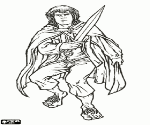 Meriadoc, the hobbit Merry coloring page