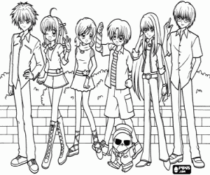 Mermaid Melody characters coloring page