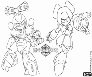 The Metabots Metabee and Brass coloring page