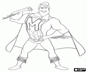 Metro Man, a superhero coloring page