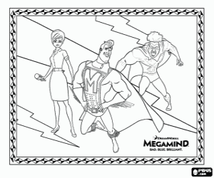 Metroman, Titan and Roxanne coloring page