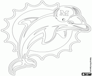 Miami Dolphins emblem coloring page