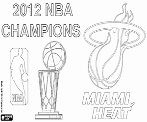 Miami Heat 2012 NBA Champion coloring page