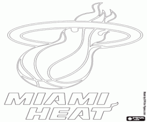 Miami Heat badge coloring page