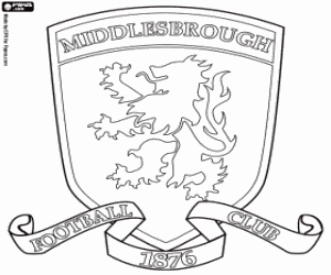 Middlesbrough FC shield coloring page