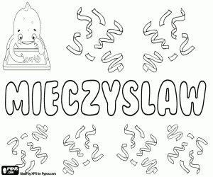 Mieczyslaw, Polish name coloring page