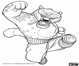 The mighty tiger Tai Lung coloring page