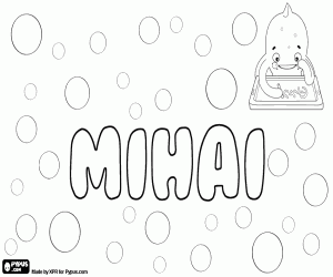Mihai, Romanian name coloring page