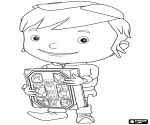 Mike and the book of chivalry coloring page