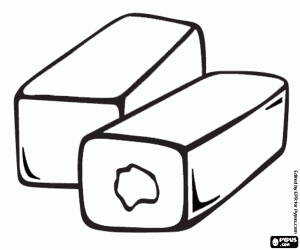 Milk candy bars coloring page