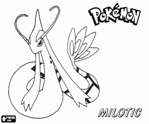 Milotic, a Pokémon coloring page