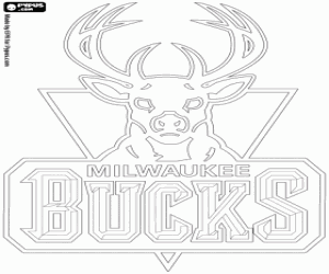 Milwaukee Bucks logo coloring page