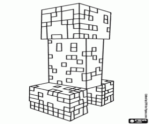 Minecraft's hostile creature,Creeper coloring page