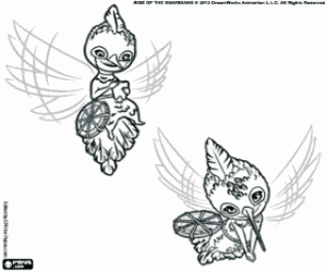 The mini fairies coloring page