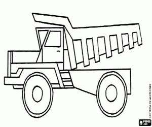 A mining truck coloring page