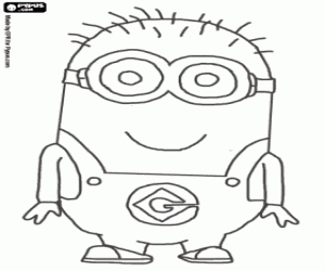 Minion with two eyes coloring page