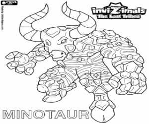 Minotaur, Invizimals The Lost Tribes coloring page