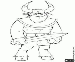 Minotaur coloring page