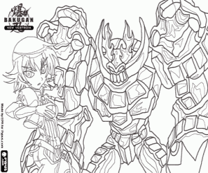 Mira Clay and Wilda, Bakugan coloring page