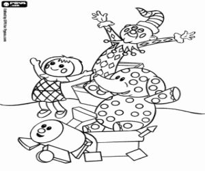 The misfit toys coloring page