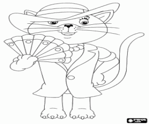 Miss Harriet, a Noody character coloring page