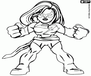 Miss Marvel, Super Hero Squad coloring page