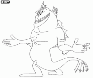 The Missing Link, a monster coloring page