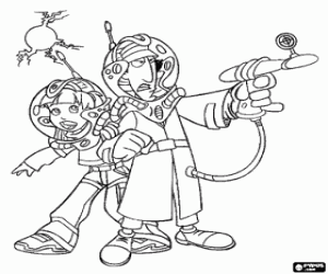 The mission of Gadget and Sophie coloring page