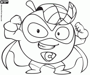 Mister C, SuperZings character coloring page