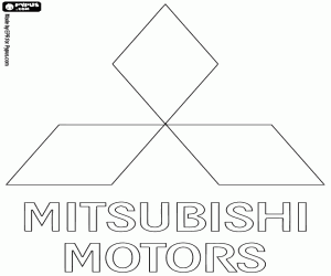 Mitsubishi Motors logo coloring page