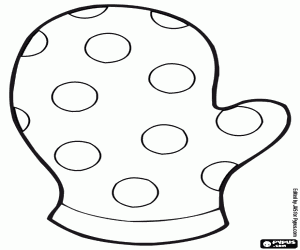 A mitten for the barbecue coloring page